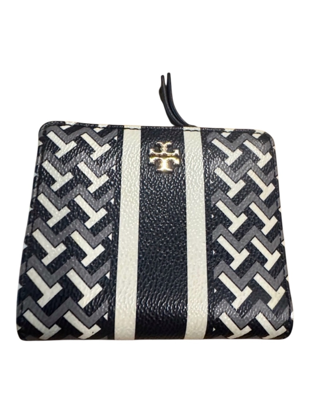 Tory Burch NWOT  Black Half Moon Satchel with Gold Accents w/FREE Tory wallet - Picture 6 of 8